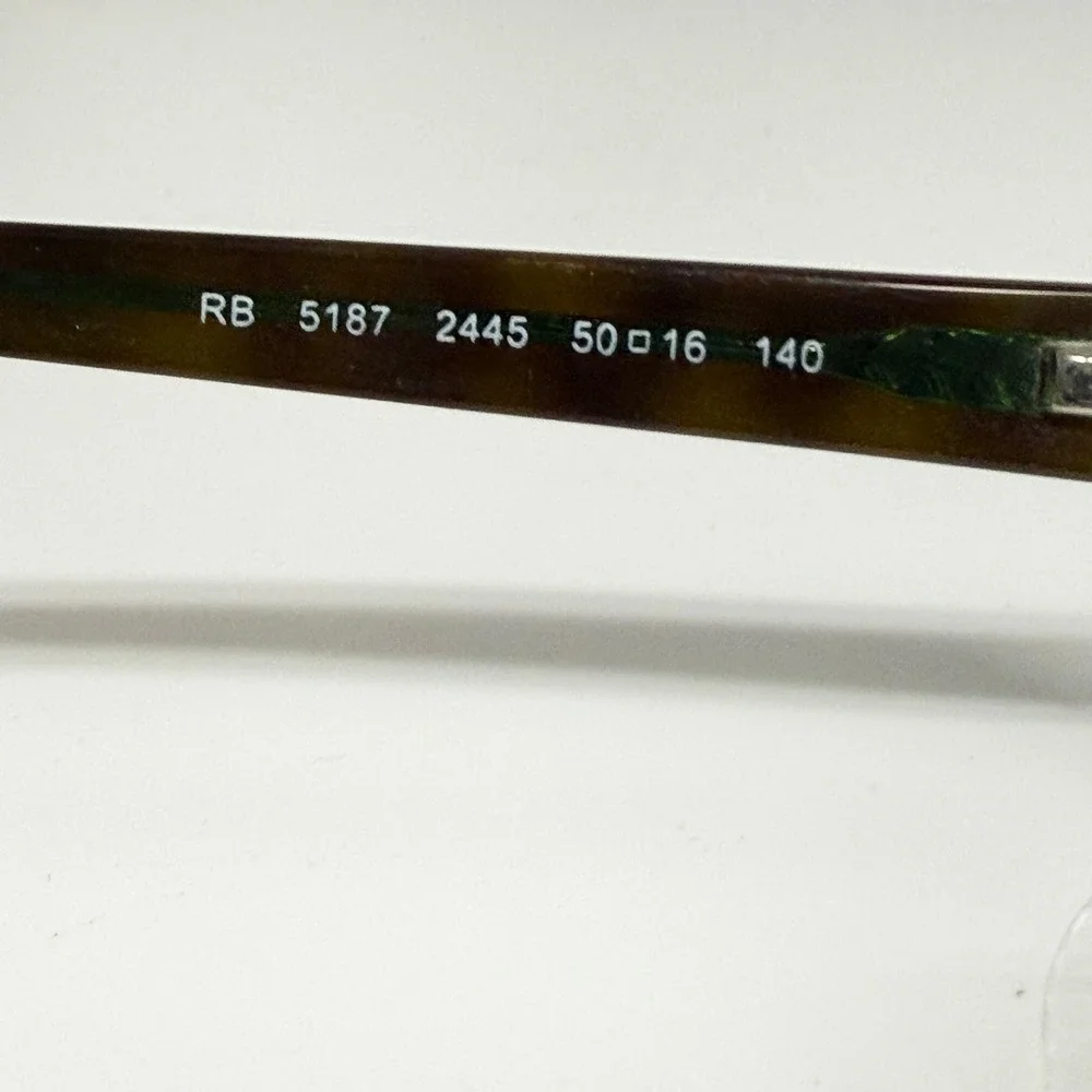 Ray Ban RB 5187 2445 Tortoise Green Eyeglasses Frames 50-16-140 Rectangular
